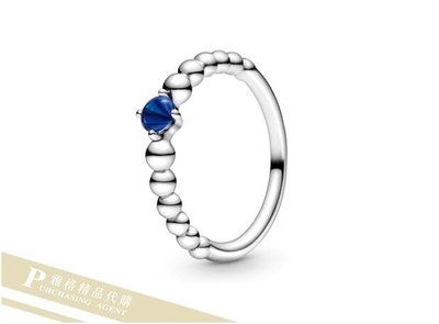 雅格時尚精品代購 Pandora 潘朵拉 海藍寶石圓珠戒指 Charms 美國代購