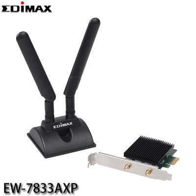 【MR3C】限量 附發票 EDIMAX訊舟 EW-7833AXP AX3000 WiFi 6 PCIe 藍牙 無線網路卡