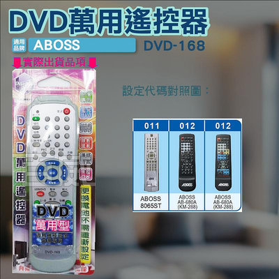 [百威電子] DVD萬用遙控器 ABOSS DVD遙控器 支援圖片區