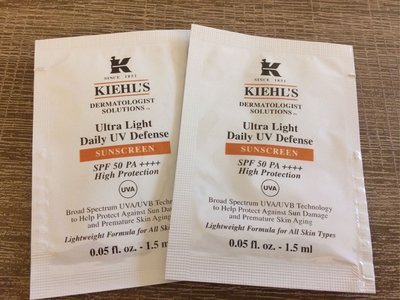 [新竹專櫃團購] Kiehl's 契爾氏，集高效清爽UV防護乳1.5ml，全新！100%正貨 kiehls