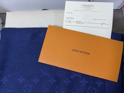 已售出 Lv M72412 降價 經典 羊毛披肩 深藍色 大方巾