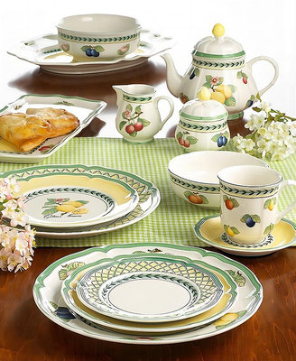 德國VilleroyBoch唯寶陶瓷餐具法式花園湯碗咖啡杯茶杯碟飯碗盤子