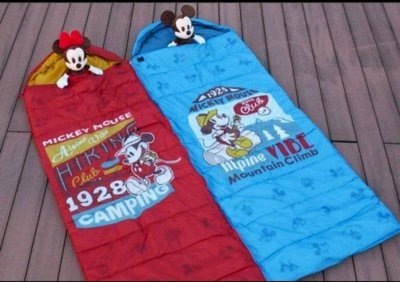 可超取 7-11 Disney迪士尼夢幻露營 可拼接全開式睡袋 米奇藍色款/紅色款.多用途.麗嬰房.幼稚園夏天可以參考