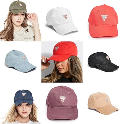 Guess女生棒球帽 三角logo老帽休閒帽 防曬運動  加拿大代購