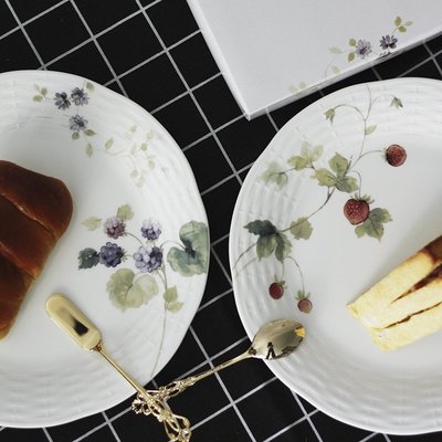 95折免運上新高檔餐具 日本arumi鳴海luc's garden露西花園骨瓷20/24平圓盤點心盤
