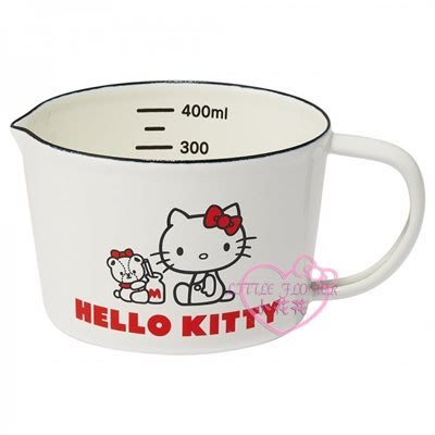♥小花花日本精品♥Hello Kitty 搪瓷琺瑯 大湯杯 量杯~3