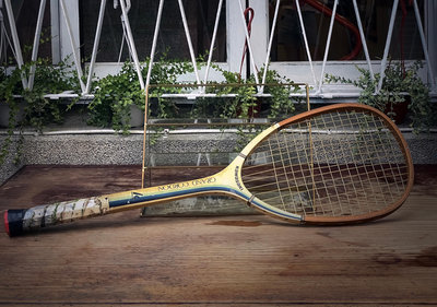 *古土金商行* 舊物 昭和 日本 川崎 KAWASAKI 木製網球拍 GRAND CORDON