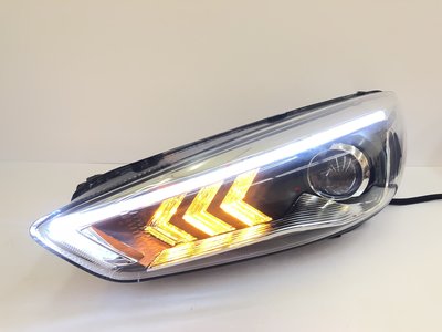 FOCUS MK3.5 15 16 17 18 LED 導光 條 魚眼 大燈 頭燈 野馬 款 海拉 5 日行燈 福克斯