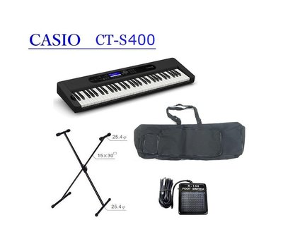 【河堤樂器】全新卡西歐 公司貨 CASIO 電子琴 CT-S400 CTS400 61鍵電子琴 贈配件