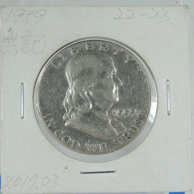 AE393 美國1959年半元HALF DOLLAR銀幣
