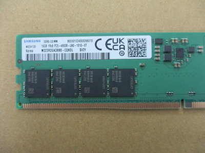 全新 三星原廠DDR5-4800 16GB 288pin 桌上型電腦專用記憶體