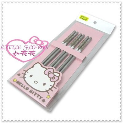 ♥小花花日本精品♥Hello Kitty 不鏽鋼筷子組 3雙組   餐具 貓臉字11155805