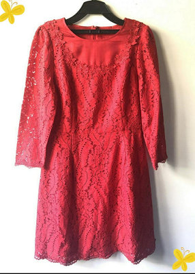 全新專櫃Circle紅色蕾絲洋裝小禮服