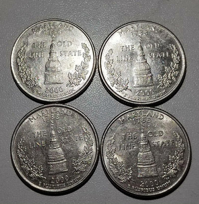 美國2000年25美分馬里蘭州州幣紀念幣硬幣外國錢幣公園幣22818