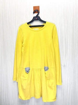 A la sha 專櫃 黃色小熊造型純棉洋裝