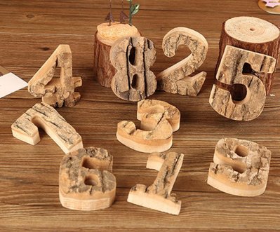 木頭木紋數字裝飾 0~9數字編號 告白 婚禮佈置 餐廳 咖啡廳 民宿 牆面裝飾 門牌號 婚禮小物 求婚佈置 阿拉伯數字