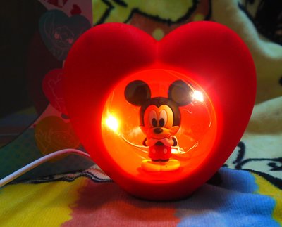 正版﹝Disney﹞授權※Mickey Mouse米老鼠/米奇※【心型造型】USB LED小夜燈