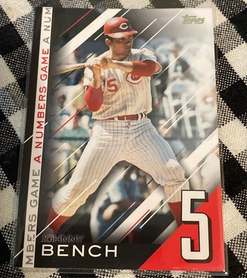 Johnny Bench 2020 Topps Update Series A Numbers Game #NG-24