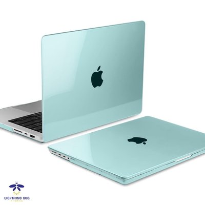現貨熱銷-最新款MacBook Pro13 14 16寸小清新薄荷綠光面防摔殼，蘋果筆電Air13帶M1芯片水晶透明綠保