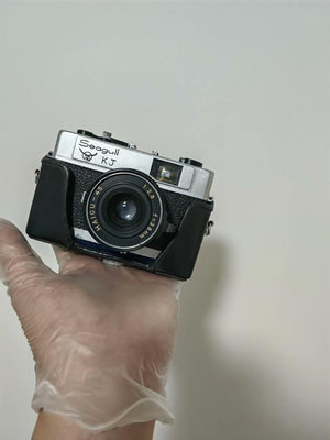 海鷗KJ初代相機早期四位編號5211藍色鏡頭圈底部漢字