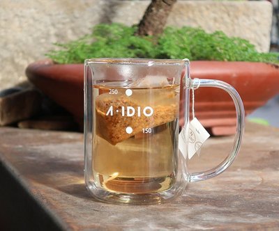 【現貨附發票】A-IDIO 雙層隔熱保溫玻璃杯(310ml) 下接杯 咖啡壺 台灣公司貨
