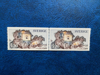 【二手】 瑞典郵票1971馬車雙連全新MNH斯拉尼亞雕刻版瑞典19711281 郵票 首日封 小型張【經典錢幣】