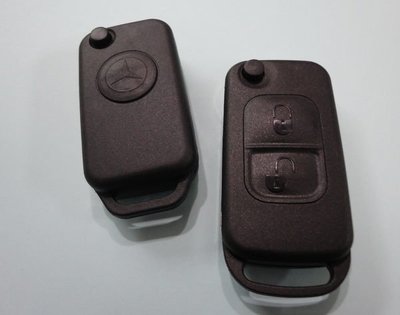 BENZ 賓士 汽車鑰匙 紅外線 單鍵 2鍵 摺疊鑰匙替換外殼 新增 W202 W210 S320