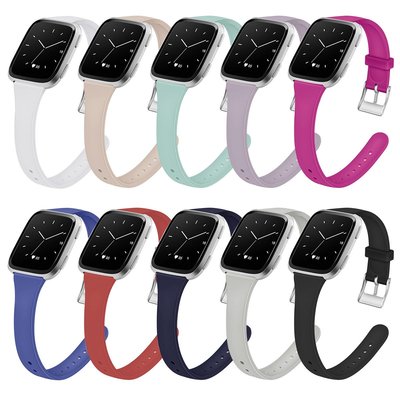 +io好物/Fitbit Versa2/3/4硅膠表帶智能手表縮身硅膠純色手表帶/效率出貨