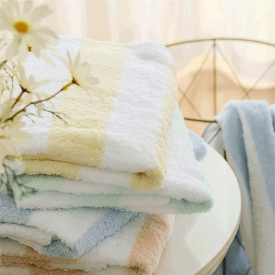 浴巾uchino/內野浴巾毛巾全棉浴巾兒童浴巾純棉方巾面巾條紋毛巾