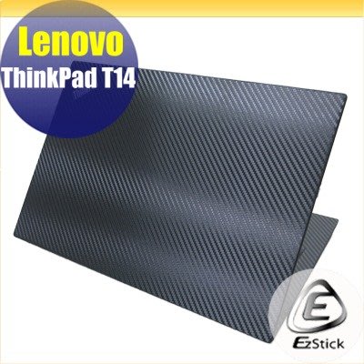 【Ezstick】Lenovo ThinkPad T14 黑色立體紋機身貼 (含上蓋貼、鍵盤週圍貼、底部貼) DIY包膜