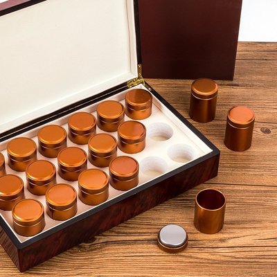 【熱賣下殺價】木盒小泡罐茶禮品盒包裝一斤裝空盒30罐通用紅茶毛尖巖茶空盒