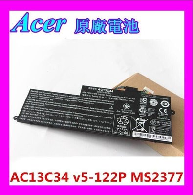 全新原廠配件 Acer 宏基AspireV5-122p ES1-111M AC13C34 MS2377筆記本電池