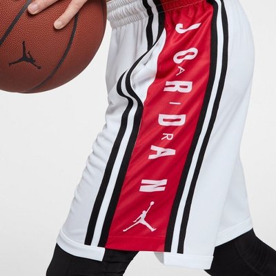 【熱賣精選】Nike Jordan Dry 籃球褲 短褲 運動短褲 男生 BQ8393100 白紅