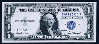 銀幣美國 1935年 F版 1元 (銀幣券) 全新UNC品相！好品！