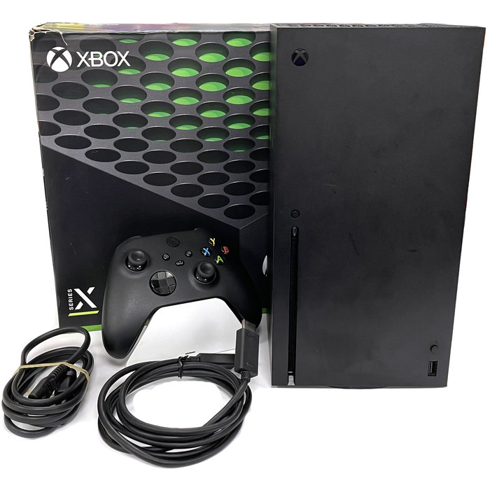 Xbox Series X 主機】 4/12保固內光碟版1TB黑色附雷蛇手把座充【中古