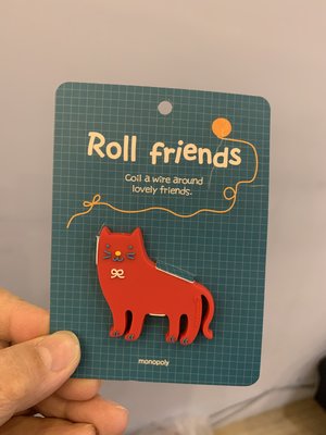^燕子部屋 ^Roll friens 紅貓咪耳機收線器(清倉價160）