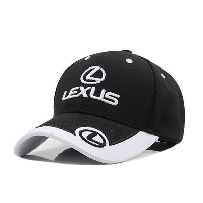 刺繡雷克薩斯標誌汽車帽LEXUS棒球帽外貿F1賽車帽4S店禮品帽子240301