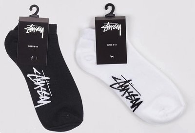 【超搶手】全新正品 2016 最新 現貨 STUSSY NO SHOW SOCKS 字體 短襪 襪子 黑色 白色