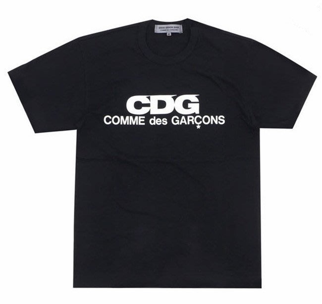 正品comme des garcons 川久保玲CDG幻影logo黑白短袖T恤男女款tee