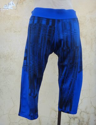 jacob00765100 ~ 正品 adidas 藍色 健身 慢跑 運動 緊身七分褲 Size: XL