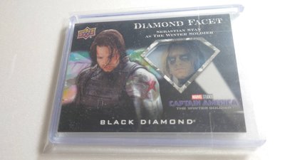 2021 UD MARVEL BLACK DIAMOND 少見WINTER SOLDIER酷寒戰士鑽石底片卡一張(B1)