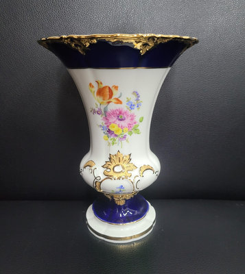 【二手】梅森Meissen 重鎏金 花瓶 回流 收藏 中古瓷器 【天地通】-902