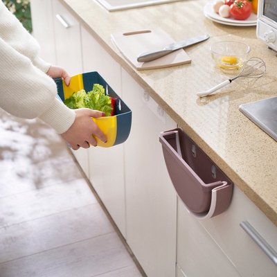 加工分類垃圾桶創意廚房家用伸縮折疊壁掛垃圾桶無痕收納桶