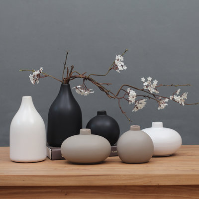 日式禪意陶瓷花瓶 現代中式家居古董架電視柜裝飾品擺件