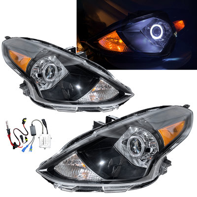 卡嗶車燈 適用於 NISSAN 日產 ALMERA N17 14-20 光導LED光圈HID魚眼 V2 大燈