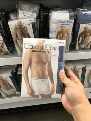 【熱賣精選】美國超市Calvin Klein CK男士內褲平角內褲純棉四角內褲3條禮盒裝