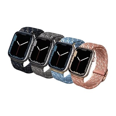 【熱賣精選】UNIQ Aspen DE Apple Watch 雙色防潑水高彈力編織單圈錶帶 38/40/41mm 7~