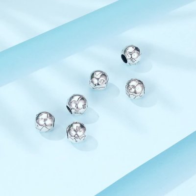 【MOMO全球購】PANDORA潘朵拉 風格十二星座珠子925純銀手鏈串珠DIY個性配飾散珠大孔銀配件