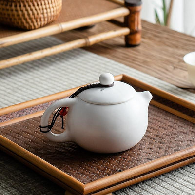 家用陶瓷茶壺大號帶不銹鋼濾網功夫茶具泡茶壺過濾壺500ml