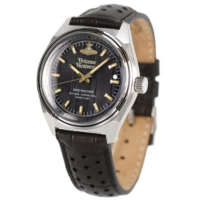 Vivienne Westwood 手錶 39mm 黑色錶面 黑色皮革錶帶 男錶 女錶 上班族 生日 禮物 VV251BKBK